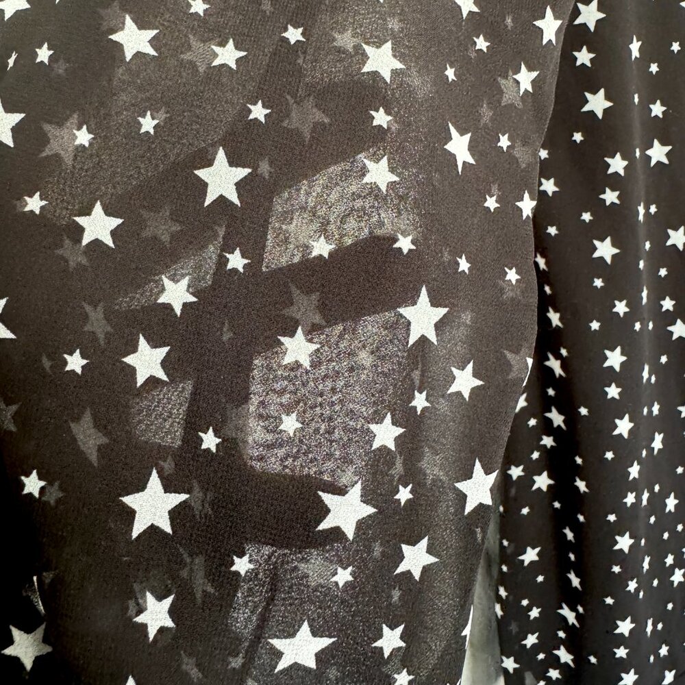 Altar'd State Long Sleeve Fit & Flare Ruffle Hem Star Dress - Picture 5 of 9